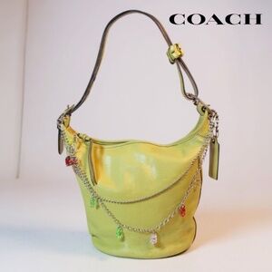 Coach Legacy Ergo Bucket Bag Sunflower Yellow Leather 11422 Y2K Vintage Shoulder